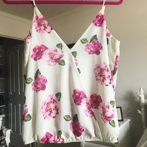 Floral Cream Blouse Size Small
